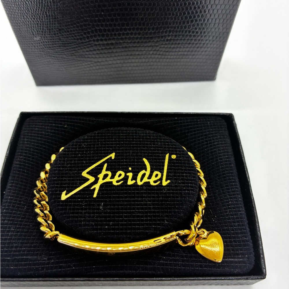 Speidel Gold Heart Charm Bracelet